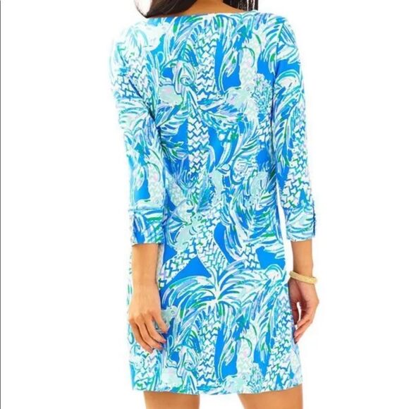 Lilly Pulitzer Sophie UPF 50 Canopy Chaos Print Jersey Tunic Shirt Dress - Picture 7 of 11